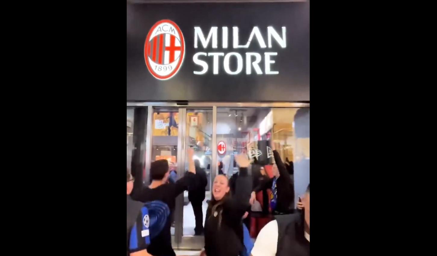 夺笋！国米球迷聚集在米兰线下专卖店外高唱：Pioli is on fire